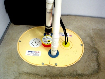 Sump Pump install by Glenn's Plumbing Services - TripleSafe Sump Pump System
